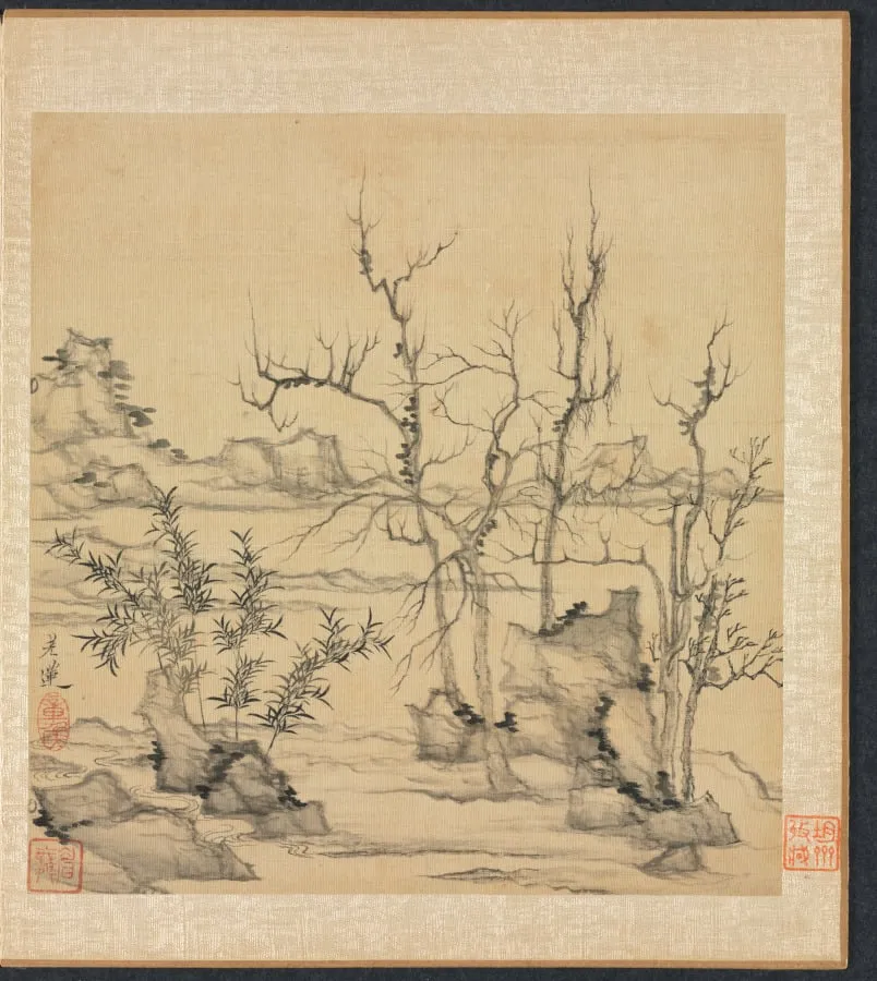 Paintings after Ancient Masters: Landscape in the Style of Ni Zan, by Chen Hongshou, unspecified, 1625