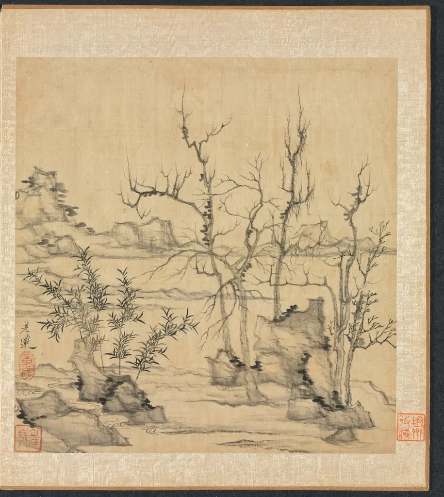 Paintings after Ancient Masters: Landscape in the Style of Ni Zan, by Chen Hongshou