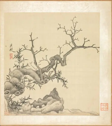 Paintings after Ancient Masters: Rock, Old Tree, and Bamboo, by Chen Hongshou