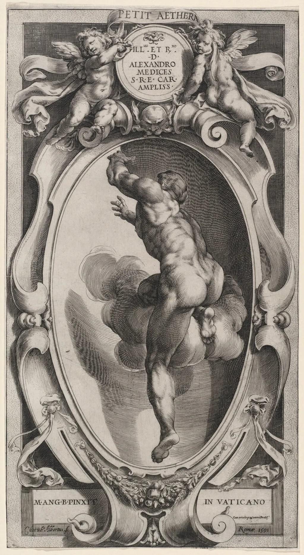 A Blessed Spirit, by Cherubino Alberti, ink, 1591