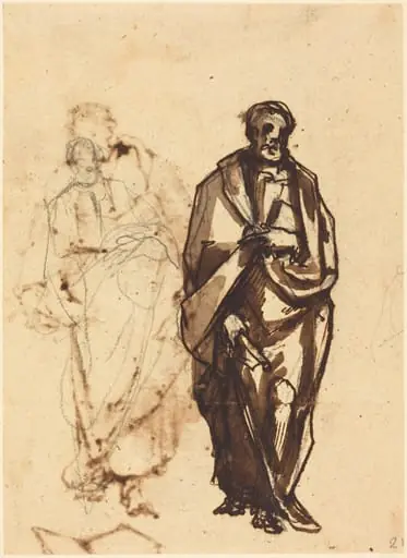 Draped Figure with a Staff, by Cherubino Alberti