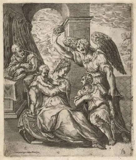 The Holy Family with Tobias and the Angel, by Cherubino Alberti