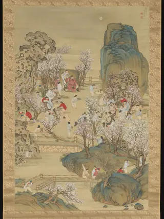 Fragrant Garden under a Hazy Moon, by Chikutō Nakabayashi