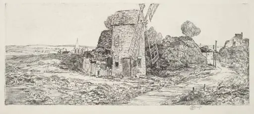 A Long Island Windmill, by Childe Hassam