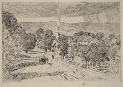 A Vermont Village, by Childe Hassam