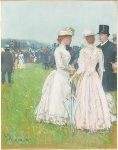 Au Grand Prix de Paris (At the Grand Prix de Paris), by Childe Hassam