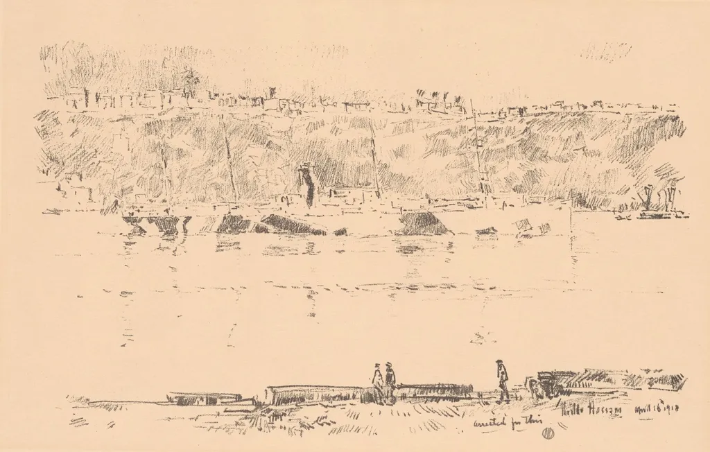 Camouflage, by Childe Hassam, ink, 1918