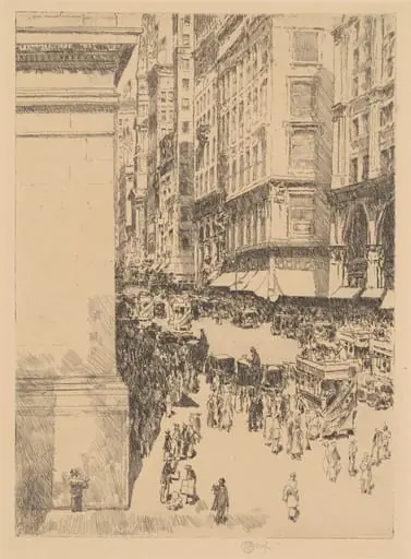 Fifth Avenue, Noon, by Childe Hassam