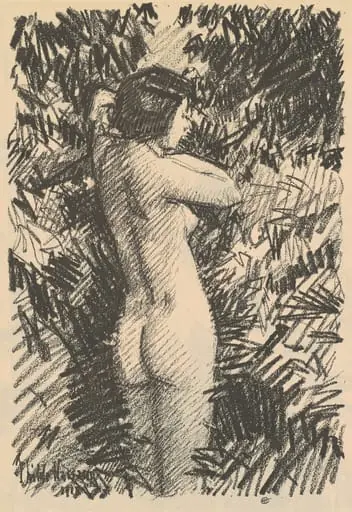 Nude [recto], by Childe Hassam