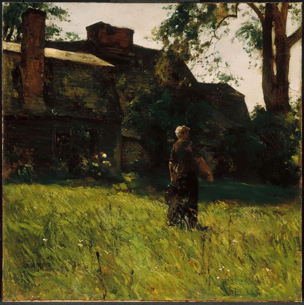 Old Fairbanks House, Dedham, Massachusetts, by Childe Hassam
