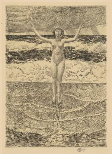 Rain Drops and Surf, by Childe Hassam