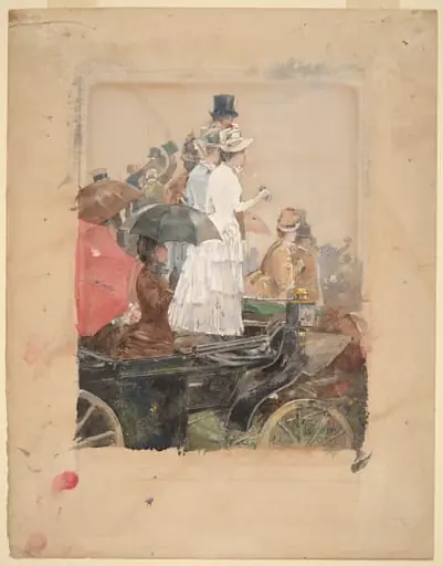 Spectators at the Grand Prix, by Childe Hassam