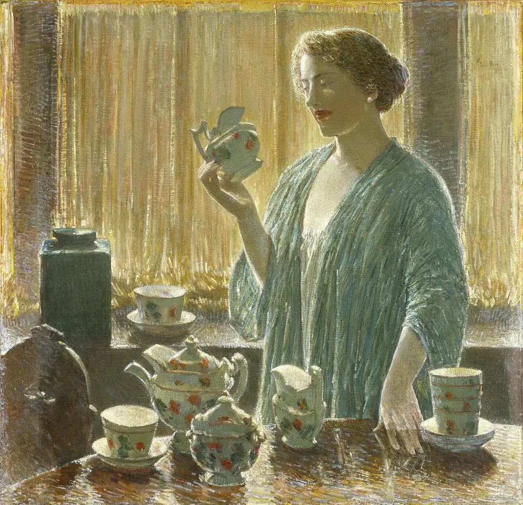 Strawberry Tea Set, by Childe Hassam