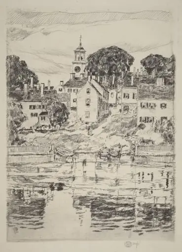 The Church Tower, Portsmouth, by Childe Hassam
