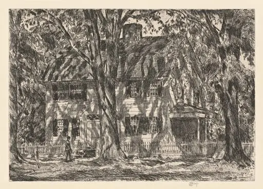 The Lion Gardiner House, Easthampton, by Childe Hassam