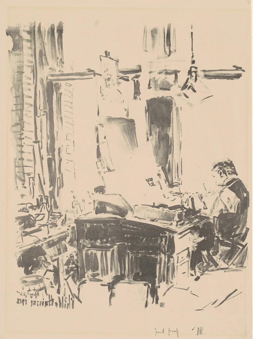 The Lithographer, by Childe Hassam, 1918
