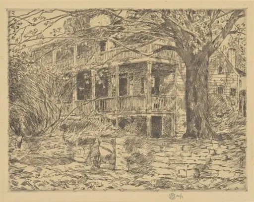 The Old House, Cos Cob, by Childe Hassam
