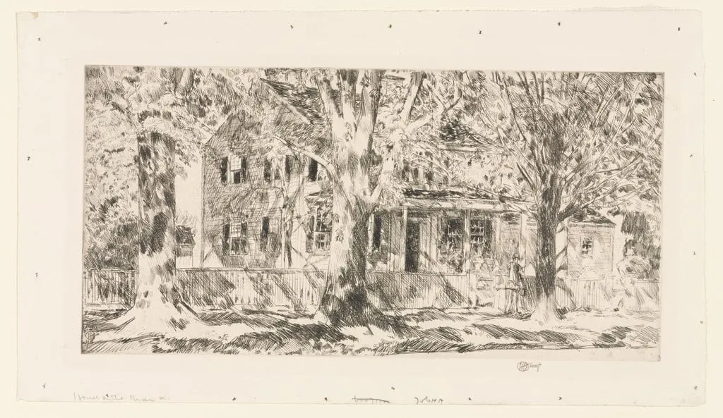 Untitled, by Childe Hassam, ink, 1922