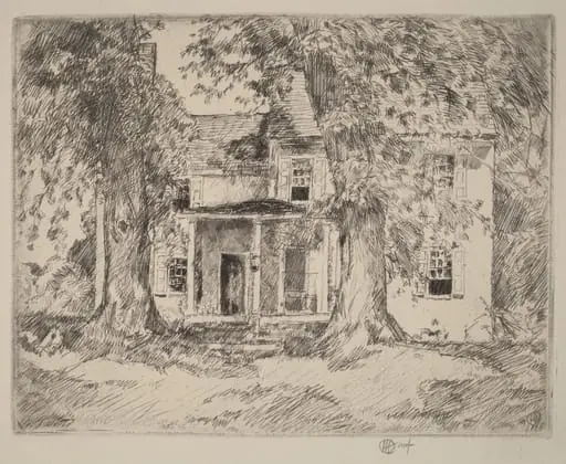 Washington's Headquarters near Valley Forge, by Childe Hassam