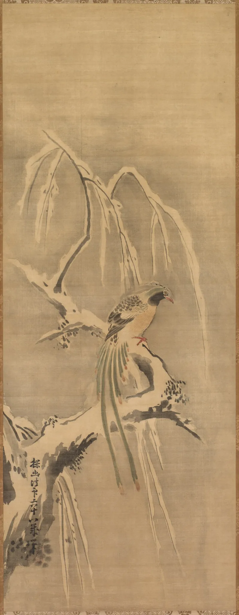 Chinese Bird on Snow-Laden Branch, unspecified, 1649