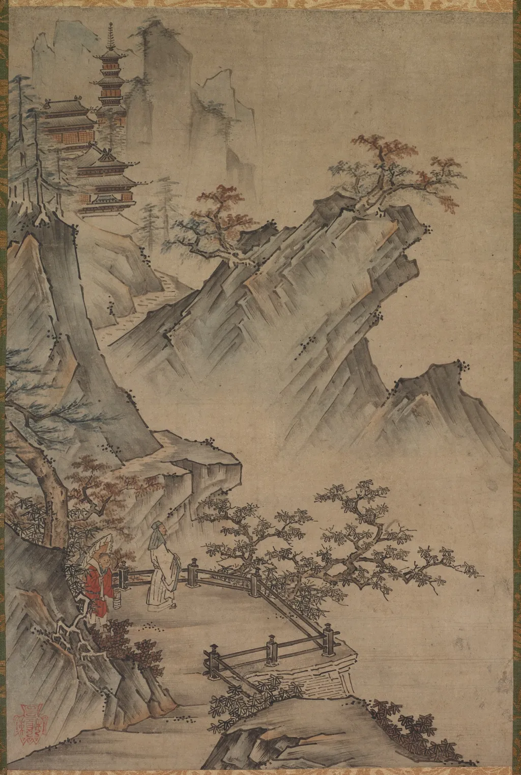 Chinese Literatus Viewing a Valley, unspecified, 1612
