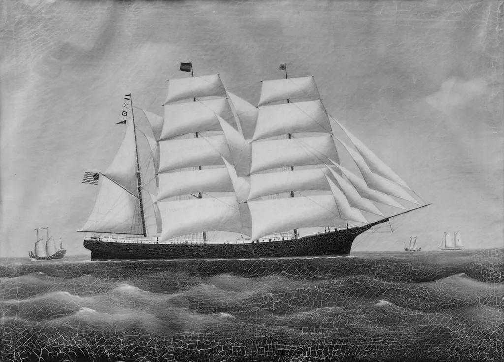 The Ship "John W. Brewer", by Chinese Painter, oil, 1845