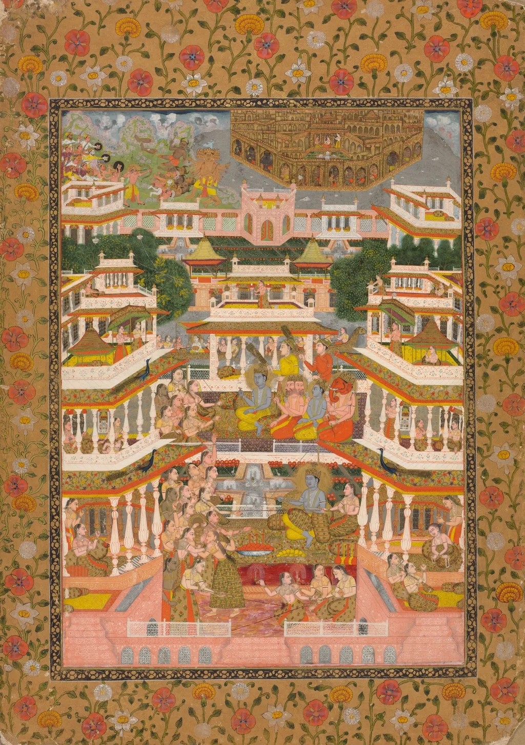 Tiered Court Scene, by Chitarman II, unspecified, 1735