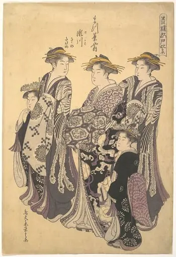 Seiryu Edo|Courtesan District of Edo, by Chôbunsai Eishi