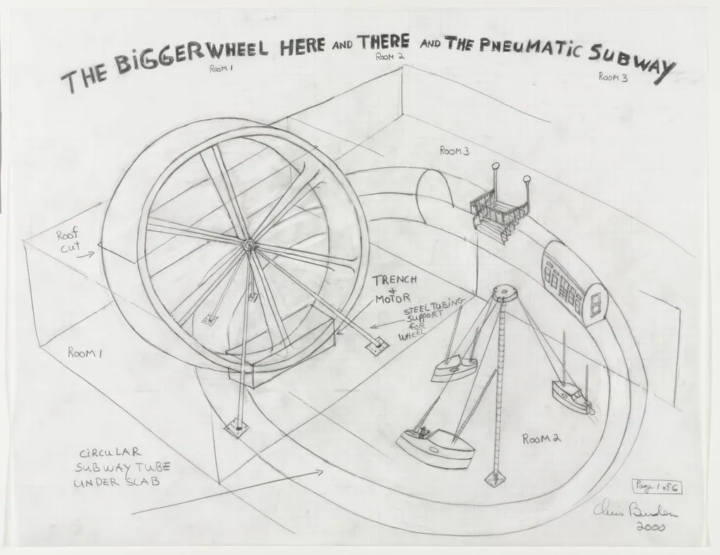 Untitled, by Chris Burden, graphite, 2000
