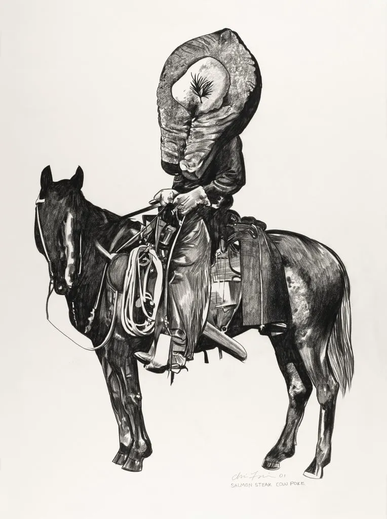Untitled, by Chris Finley, charcoal, 2001