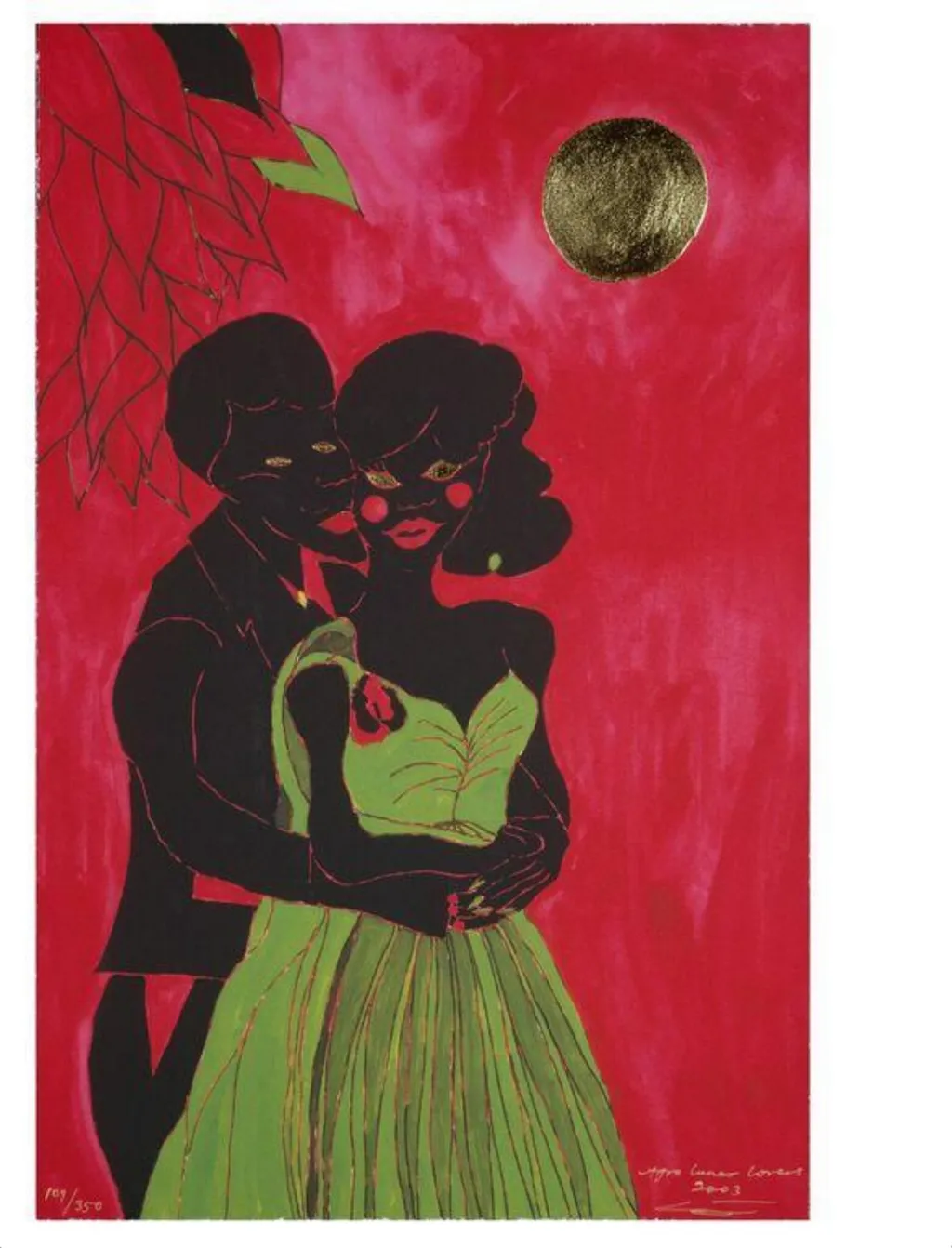 Afro Lunar Lovers, by Chris Ofili, 2003