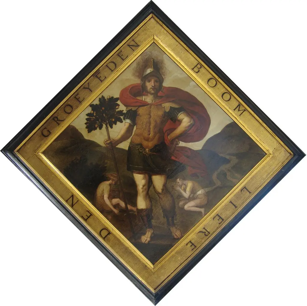 Blazon of the Chamber of Rhetoric "The Growing Tree" in Lier, by Chrispijn van den Broeck