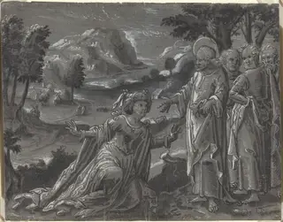 Christ and the Adulteress [recto]