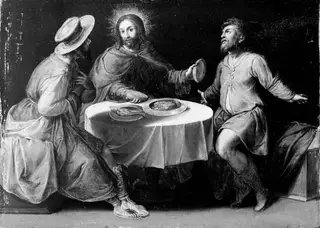 Christ and the Disciples in Emmaus, by Adam Elsheimer