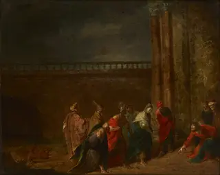 Christ and the Woman Cught in Adultery with Pharisees