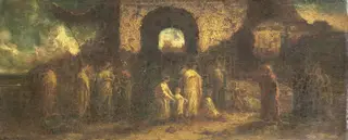 Christ Blessing the Children, by Adolphe Joseph Thomas Monticelli
