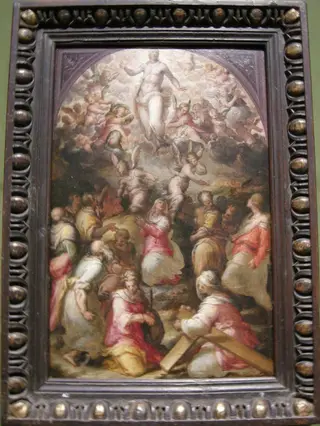 Christ in Glory with Sts Agnes and Helena