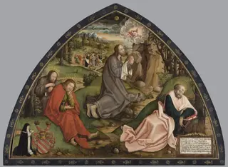 Christ on Mount Olive with donor Agnes von Burgau