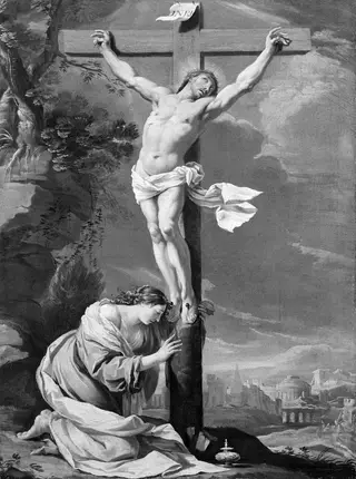 Christ on the Cross with Mary Magdalene