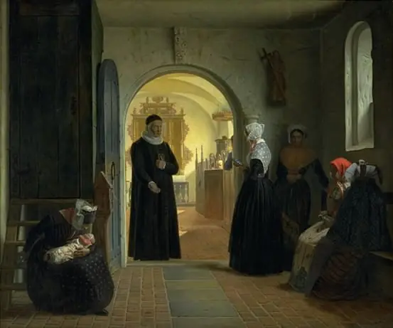 A Woman's Solemn Churching after Childbirth, by Christen Dalsgaard