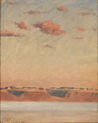 The Lim Fjord in Jutland. Study, by Christen Dalsgaard, 1851