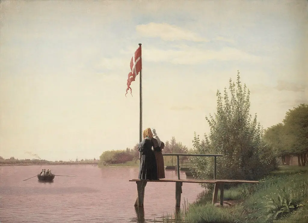 A View of Lake Sortedam from Dosseringen Looking towards the Suburb Nørrebro outside Copenhagen, by Christen Købke