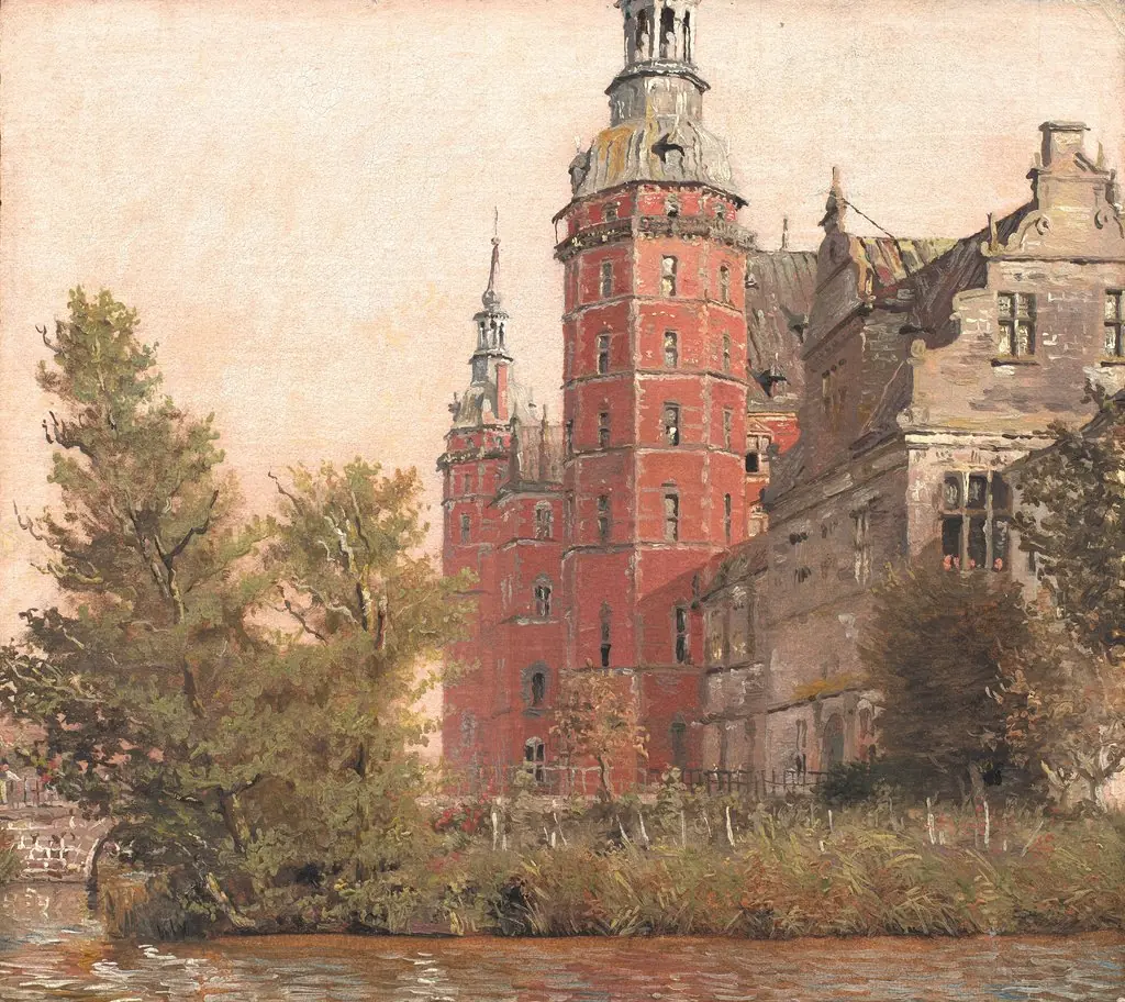 Frederiksborg Castle seen from the Northwest. Study, by Christen Købke