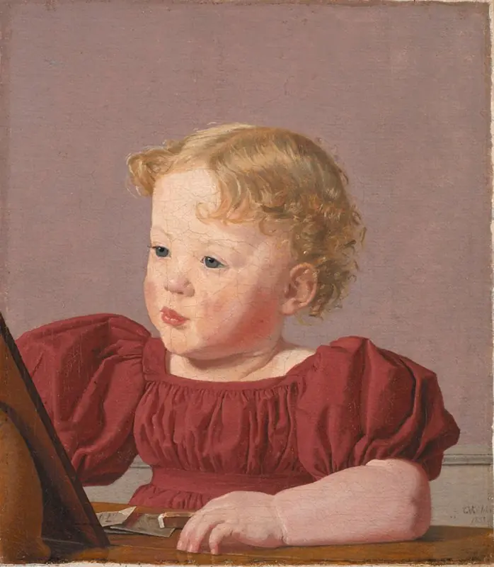 Ida Thiele, the future Mrs Wilde, as a Child, by Christen Købke