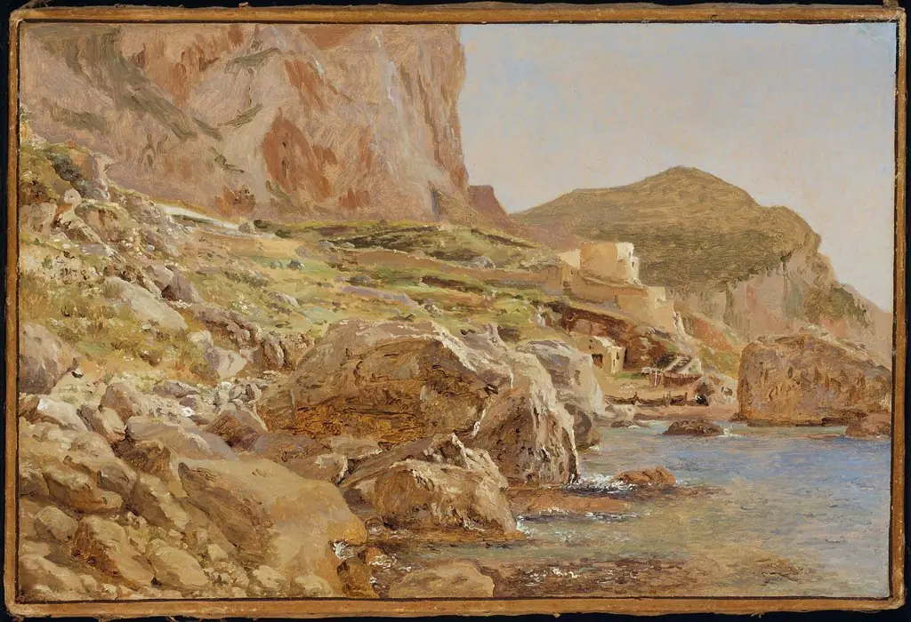 Marina Piccola, Capri, by Christen Købke