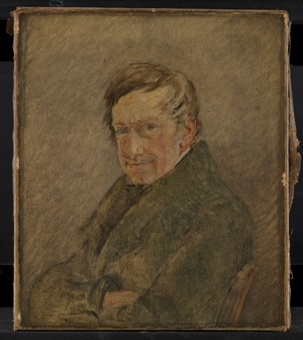 Portrait of the Animal Painter C.D. Gebauer, by Christen Købke, oil, 1829