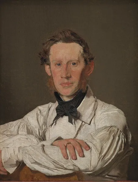 Portrait of the Animal Painter Christian Holm, by Christen Købke, oil, 1834