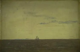 Seascape. Sky at Sunset