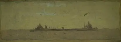 Small Study of an Island in the Venetian Laguna, by Christen Købke