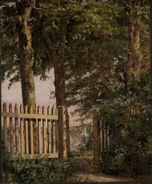 The Garden Gate of the Artist's Home at Blegdammen, by Christen Købke